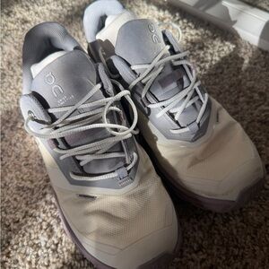 On Running White and Gray Sneakers